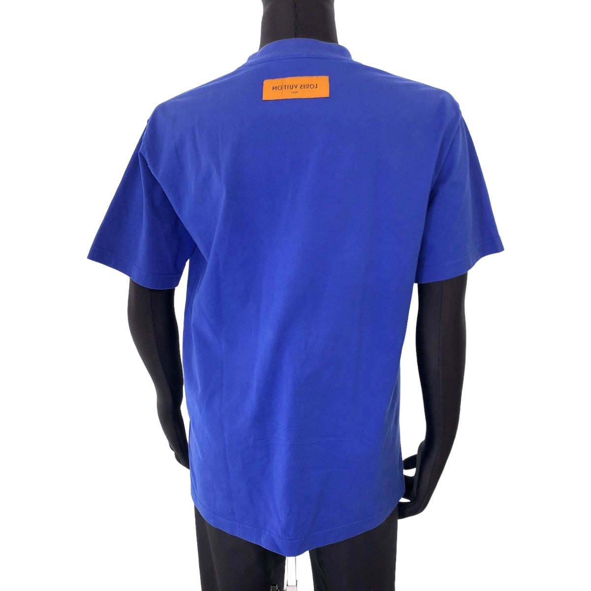 H-00210
LOUIS VUITTON ルイヴィトン LV エンボス インサイドアウト サイズL ブルー 青 コットン RM222Q DT3 HNY55W 半袖Tシャツ クルーネック  メンズ