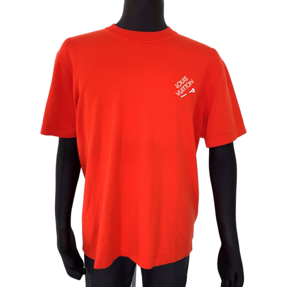 H-00209
LOUIS VUITTON ルイヴィトン サイズM オレンジ コットン RM222Q QY8 HNN42W ニット 半袖Tシャツ クルーネック  メンズ