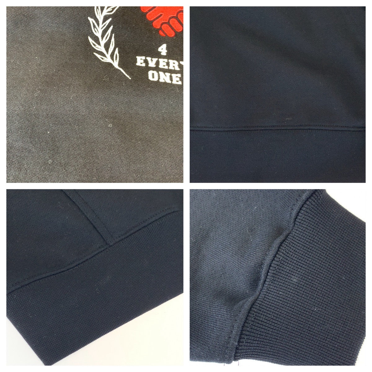 17957
VETEMENTS ヴェトモン 22AW SOLIDARITY EMBROIDERRED HOODIE サイズL ブラック 黒 ホワイト 白 コットン UA53HD420B パーカー フーディー  メンズ A71