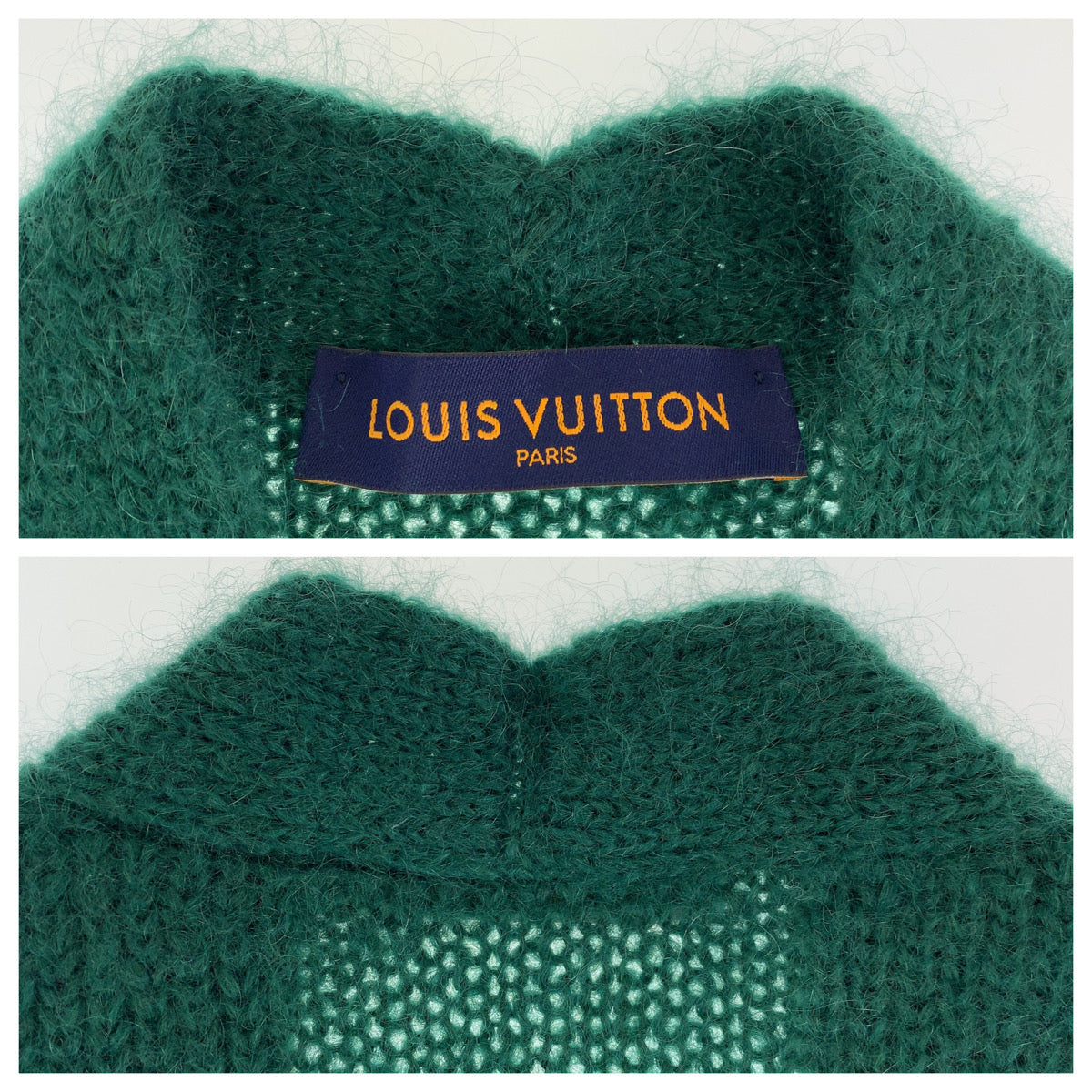 H-0465
LOUIS VUITTON ルイヴィトン 22AW グラフィックモヘア サイズS グリーン 緑 ブラック 黒  / モヘア RM222 QQ9 HNN65W カーディガン ニット  メンズ