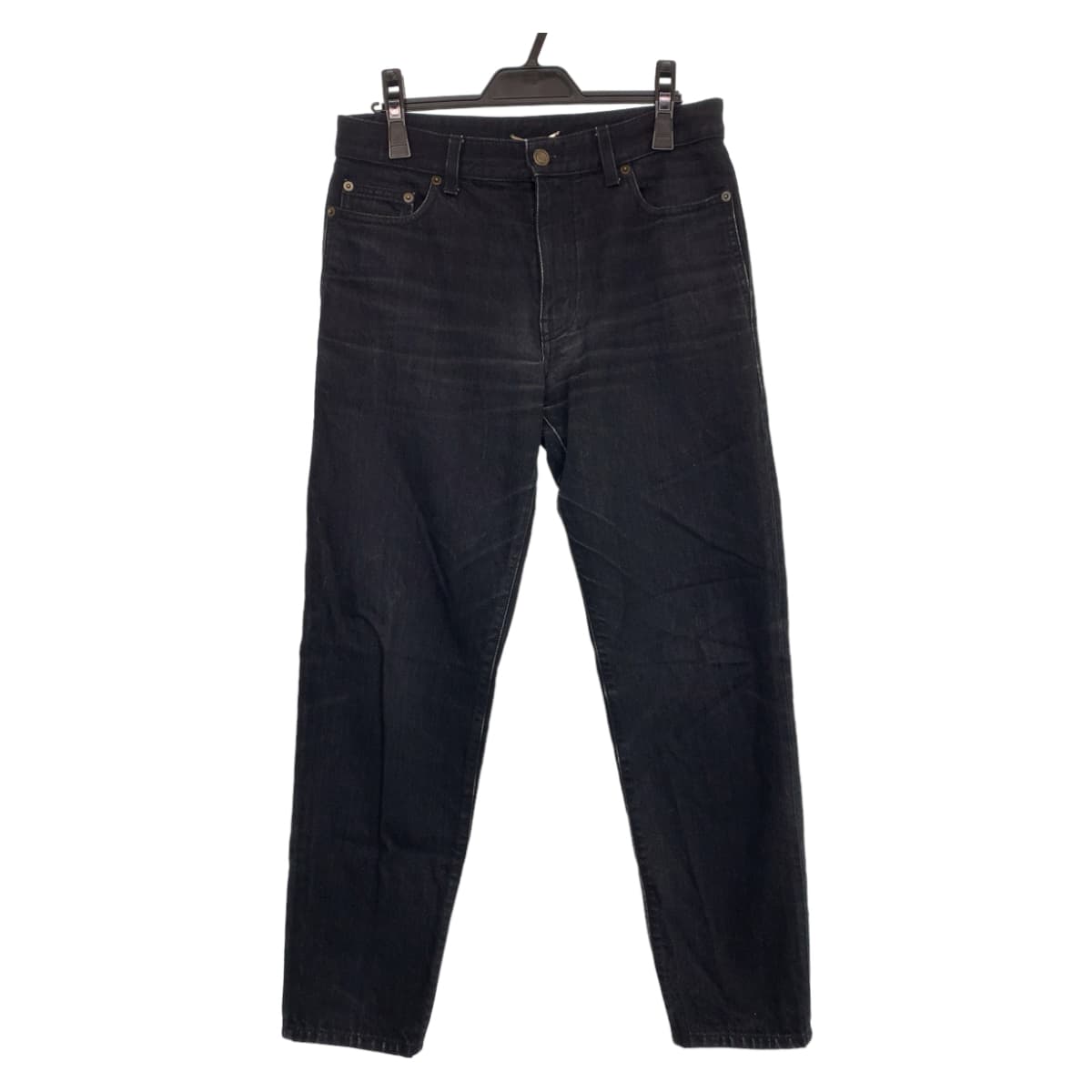 H-00322
SAINT LAURENT サンローラン キャロットフィットデニムパンツ サイズ30 ブラック 黒 ネイビー 紺  コットン 644678YY899 デニムパンツ 長ズボン   メンズ