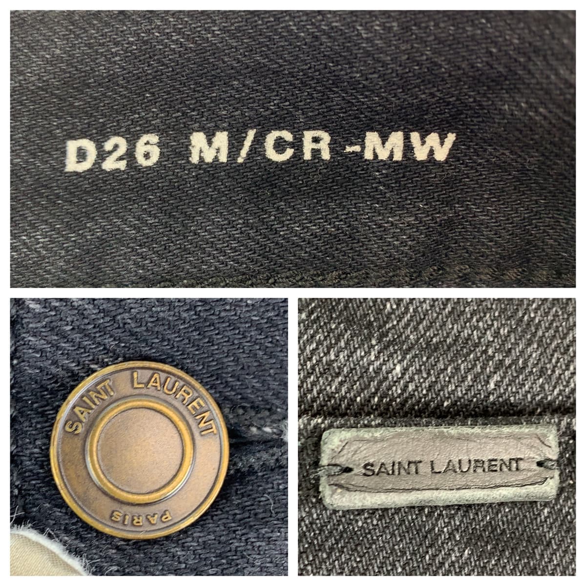 H-00322
SAINT LAURENT サンローラン キャロットフィットデニムパンツ サイズ30 ブラック 黒 ネイビー 紺  コットン 644678YY899 デニムパンツ 長ズボン   メンズ