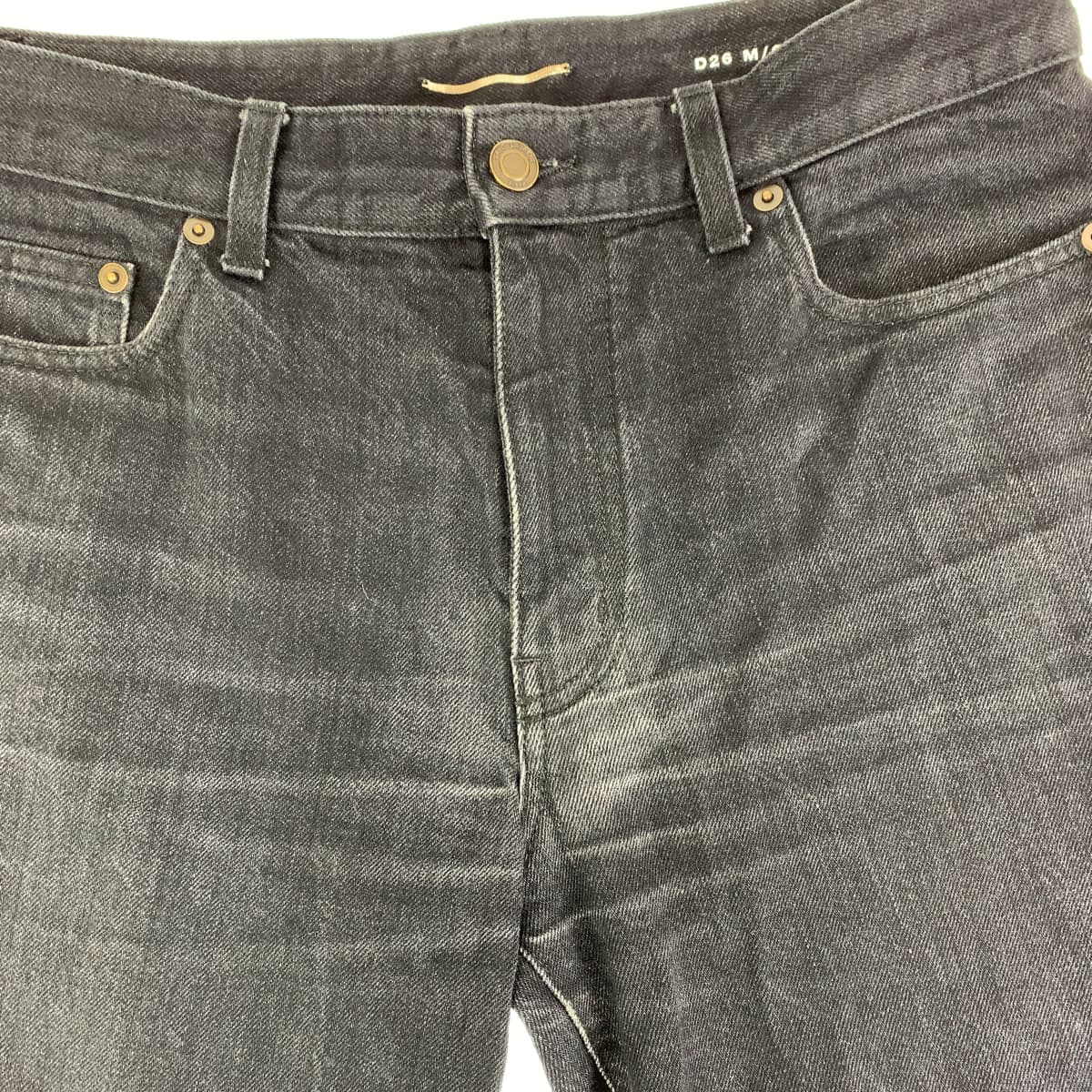 H-00322
SAINT LAURENT サンローラン キャロットフィットデニムパンツ サイズ30 ブラック 黒 ネイビー 紺  コットン 644678YY899 デニムパンツ 長ズボン   メンズ