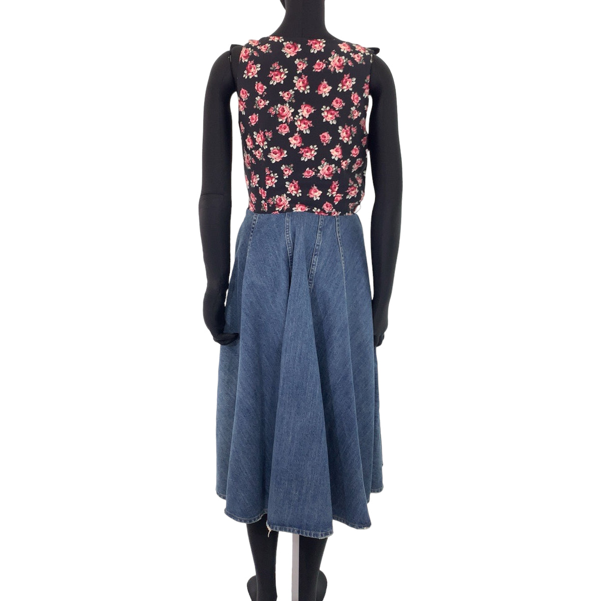 17990
MIUMIU Miu Miu Floral Rhinestone Size 36 Black Cotton / Denim One Piece Dress Denim Dress Women's A36