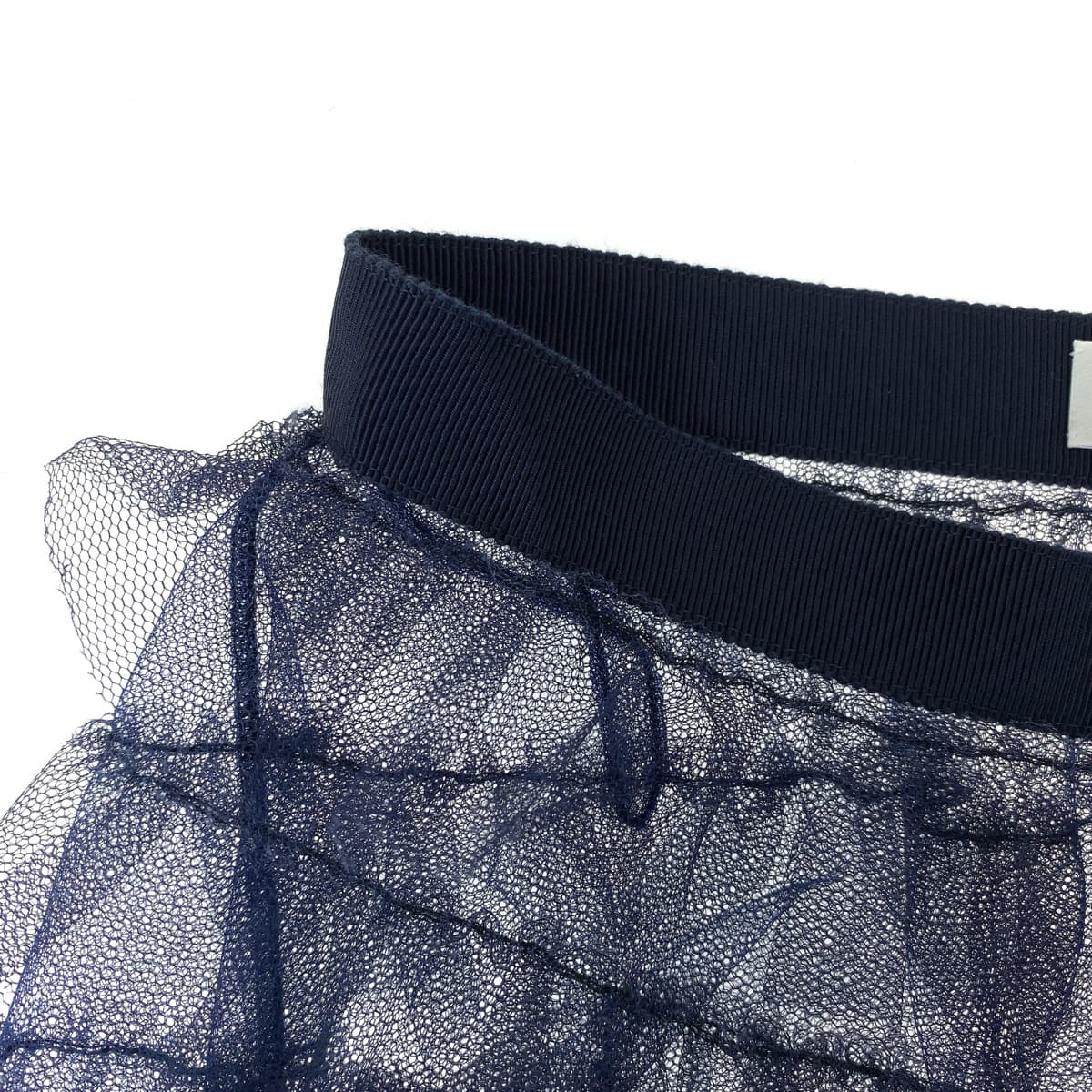 H-00330
Dior ディオール フリル サイズ34 ネイビー 紺 シルク チュールスカート フリル  レディース