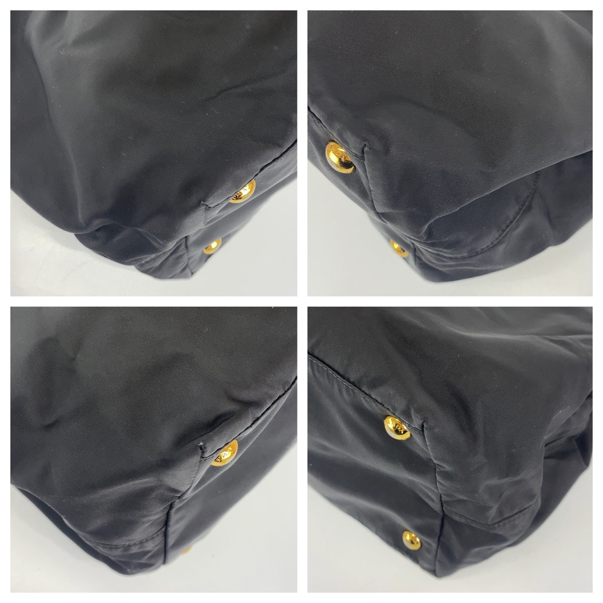 10253
PRADA プラダ テスート リボントート ブラック 黒 ゴールド金具 ナイロン BN1601 トートバッグ ハンドバッグ  レディース