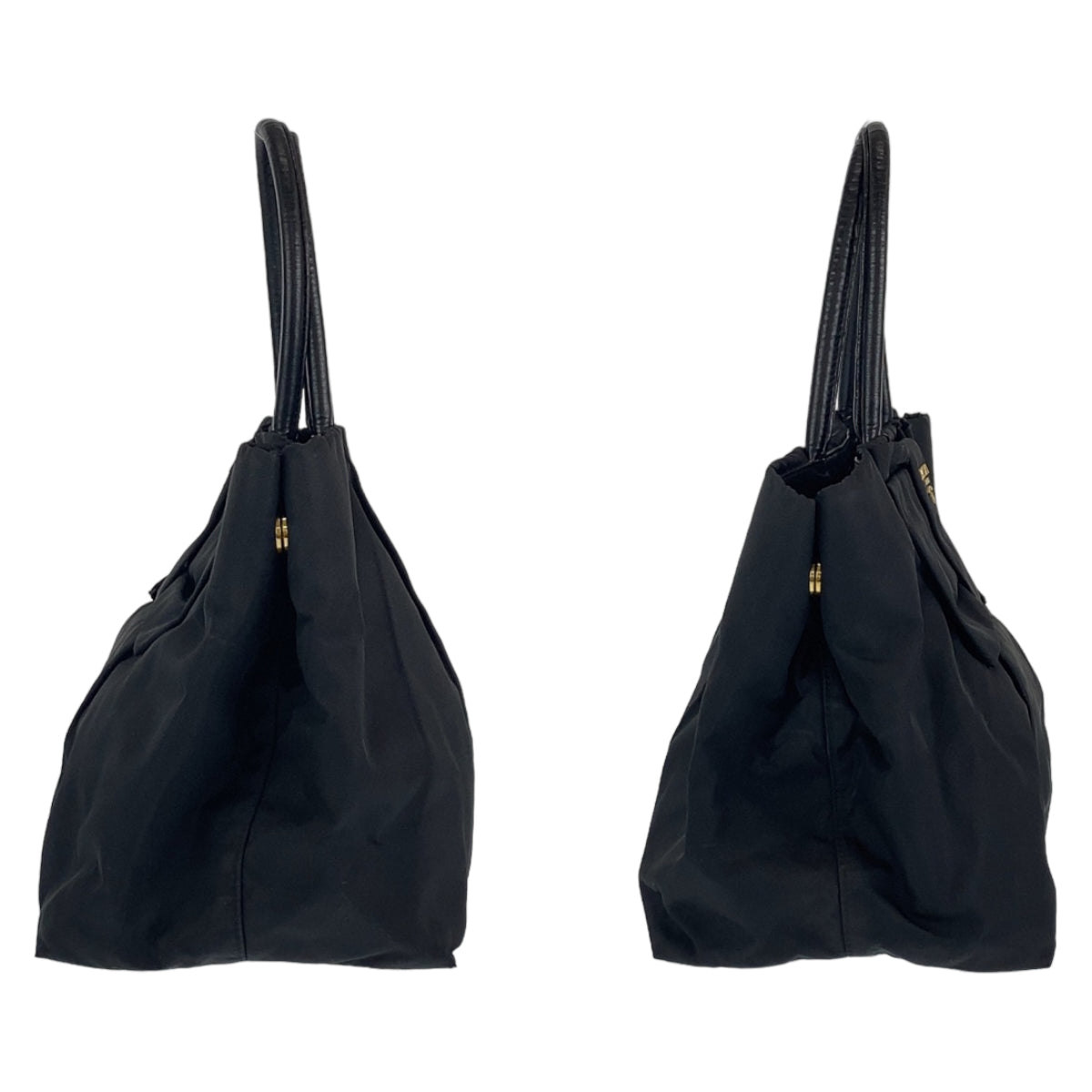 10253
PRADA プラダ テスート リボントート ブラック 黒 ゴールド金具 ナイロン BN1601 トートバッグ ハンドバッグ  レディース