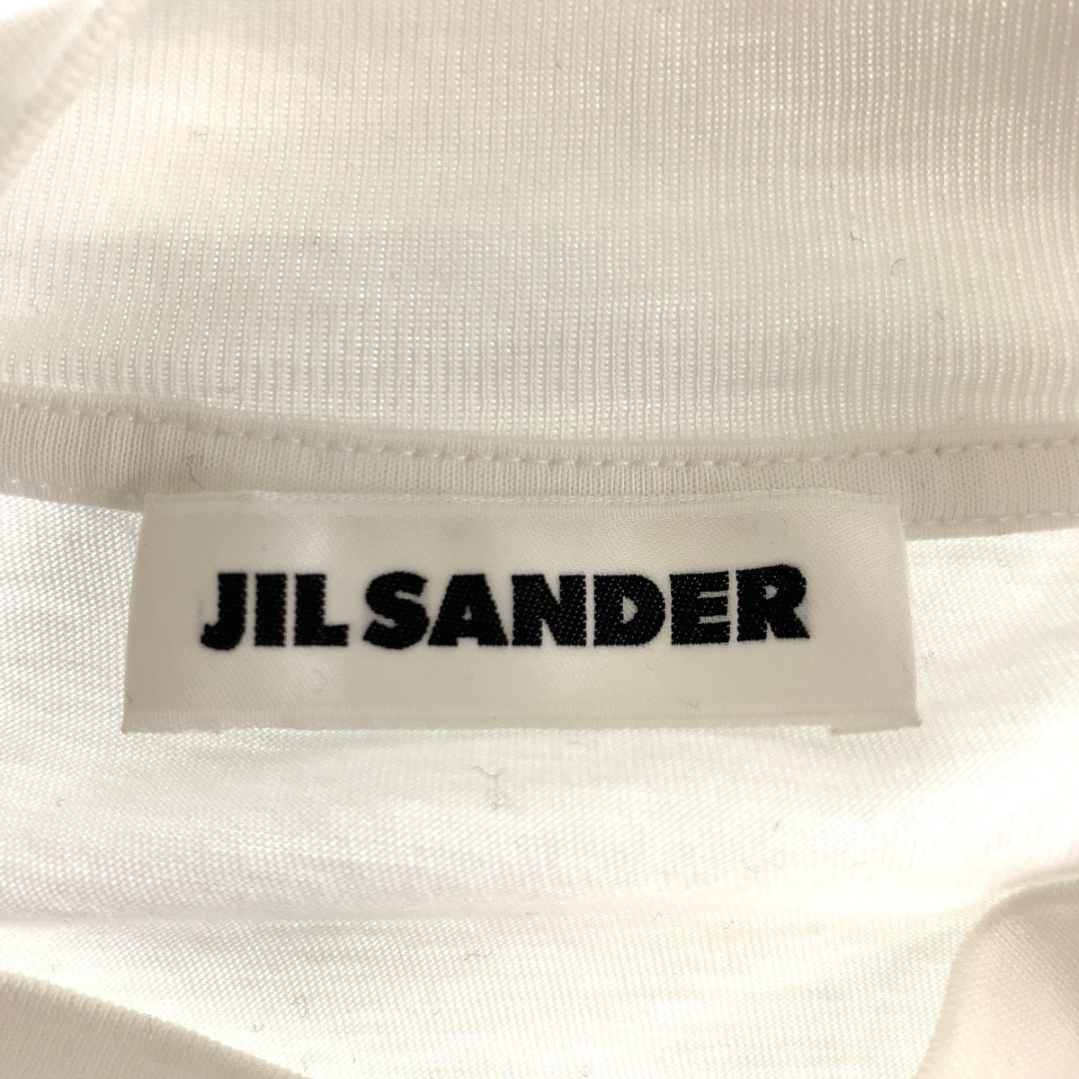 H-00336
JIL SANDER ジルサンダー サイズM ホワイト 白 コットン KK JM ZN 0004 半袖Tシャツ モックネック  メンズ