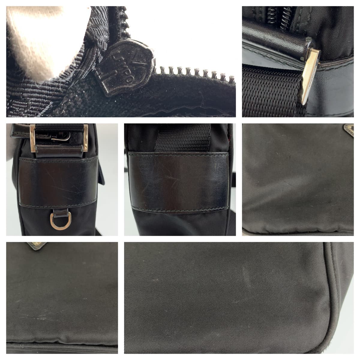 H-00340
PRADA プラダ テスート ブラック 黒 シルバー金具 ナイロン ショルダーバッグ 斜め掛けバッグ  レディース