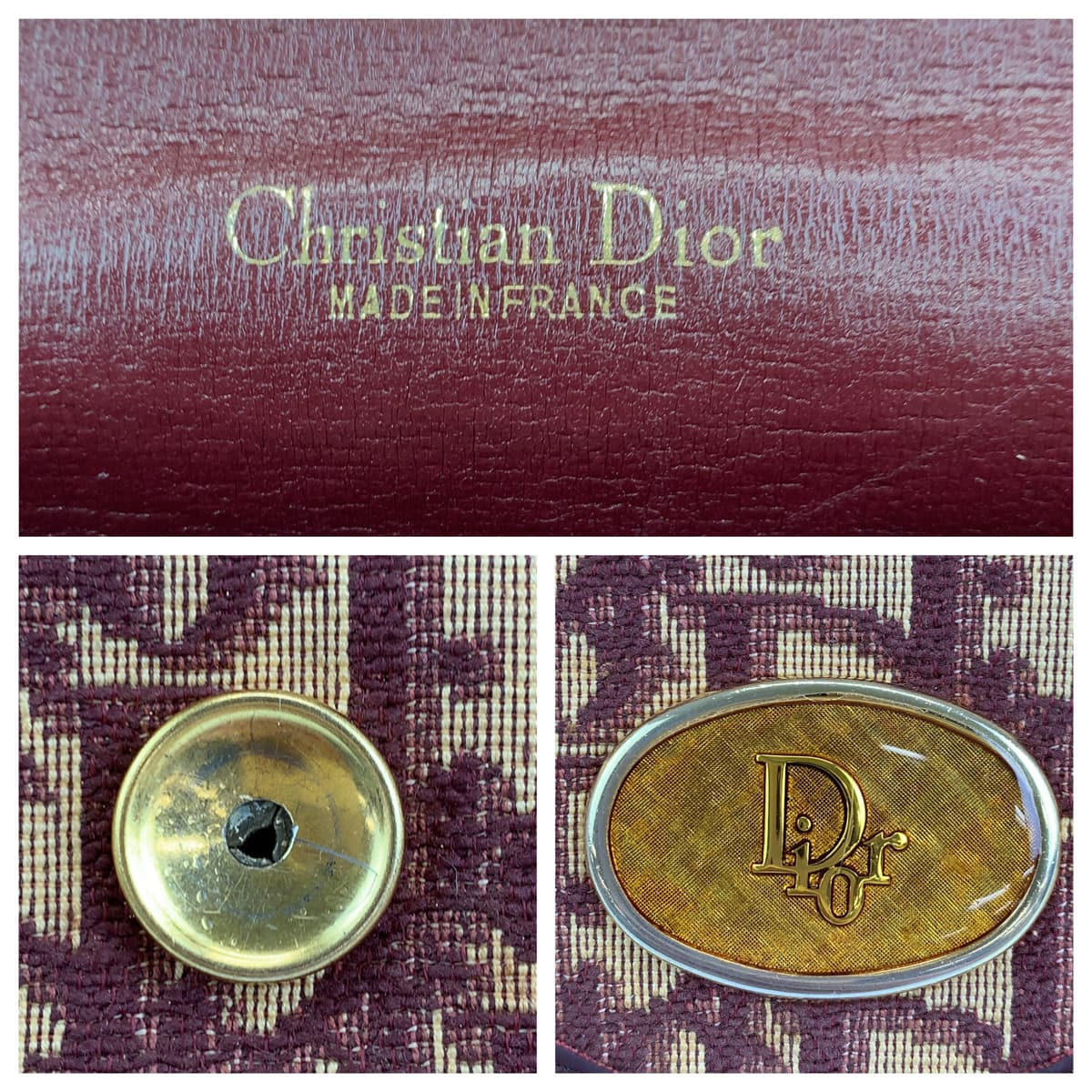 H-00341
Dior ディオール ヴィンテージ トロッター レッド 赤 ブラウン 茶 キャンバス チェーンショルダーバッグ 肩掛け  レディース