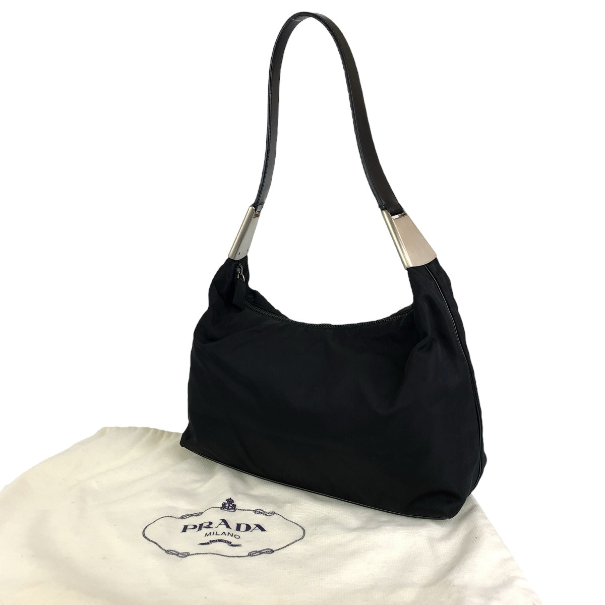 H-00342
PRADA プラダ テスート ブラック 黒 シルバー金具 ナイロン B8843 ショルダーバッグ 肩掛けバッグ  レディース