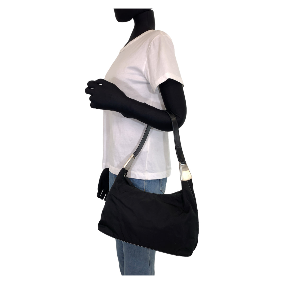 H-00342
PRADA プラダ テスート ブラック 黒 シルバー金具 ナイロン B8843 ショルダーバッグ 肩掛けバッグ  レディース