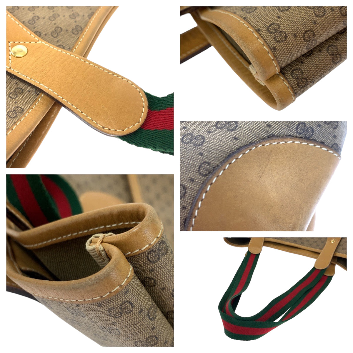 H-00344
GUCCI グッチ ヴィンテージ オールドグッチ シェリーライン マイクロGG ブラウン 茶 GGスプリームキャンバス 002.904.0223 ショルダーバッグ トートバッグ  レディース