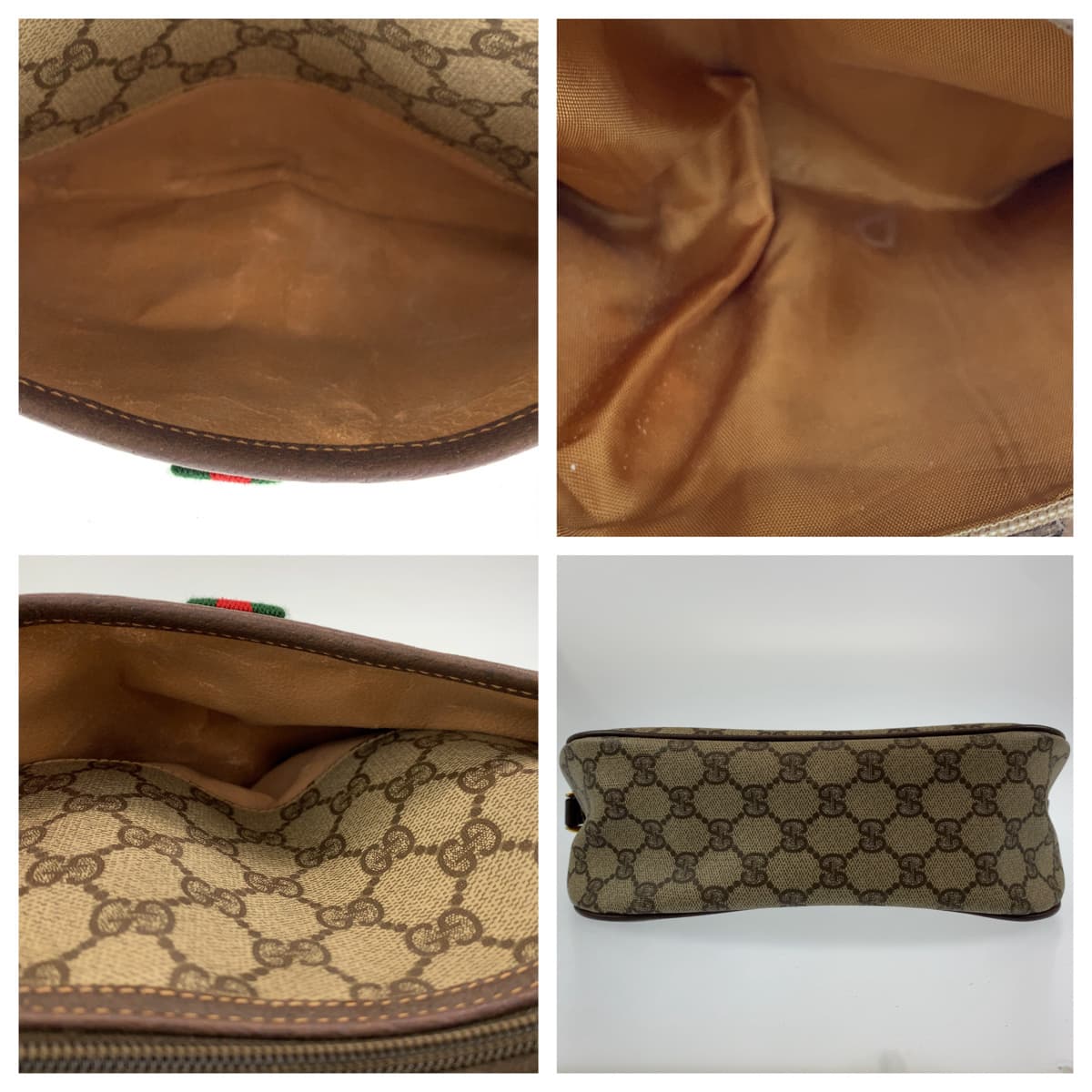 GUCCI グッチ シェリー GGスプリーム ブラウン 茶色 ベージュ PVC 89.02.077 ショルダーバッグ 斜め掛け  レディース