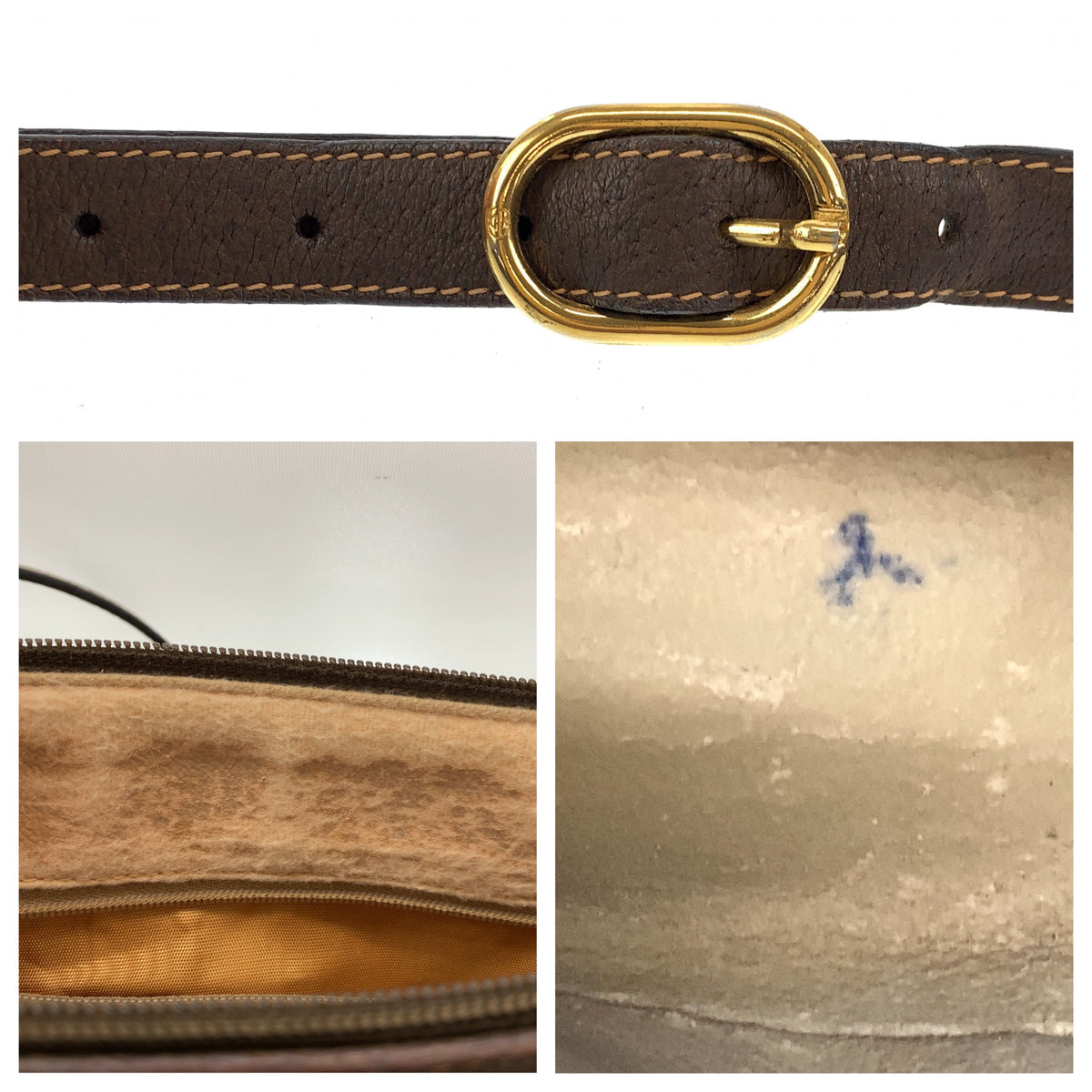 GUCCI グッチ シェリー GGスプリーム ブラウン 茶色 ベージュ PVC 89.02.077 ショルダーバッグ 斜め掛け  レディース