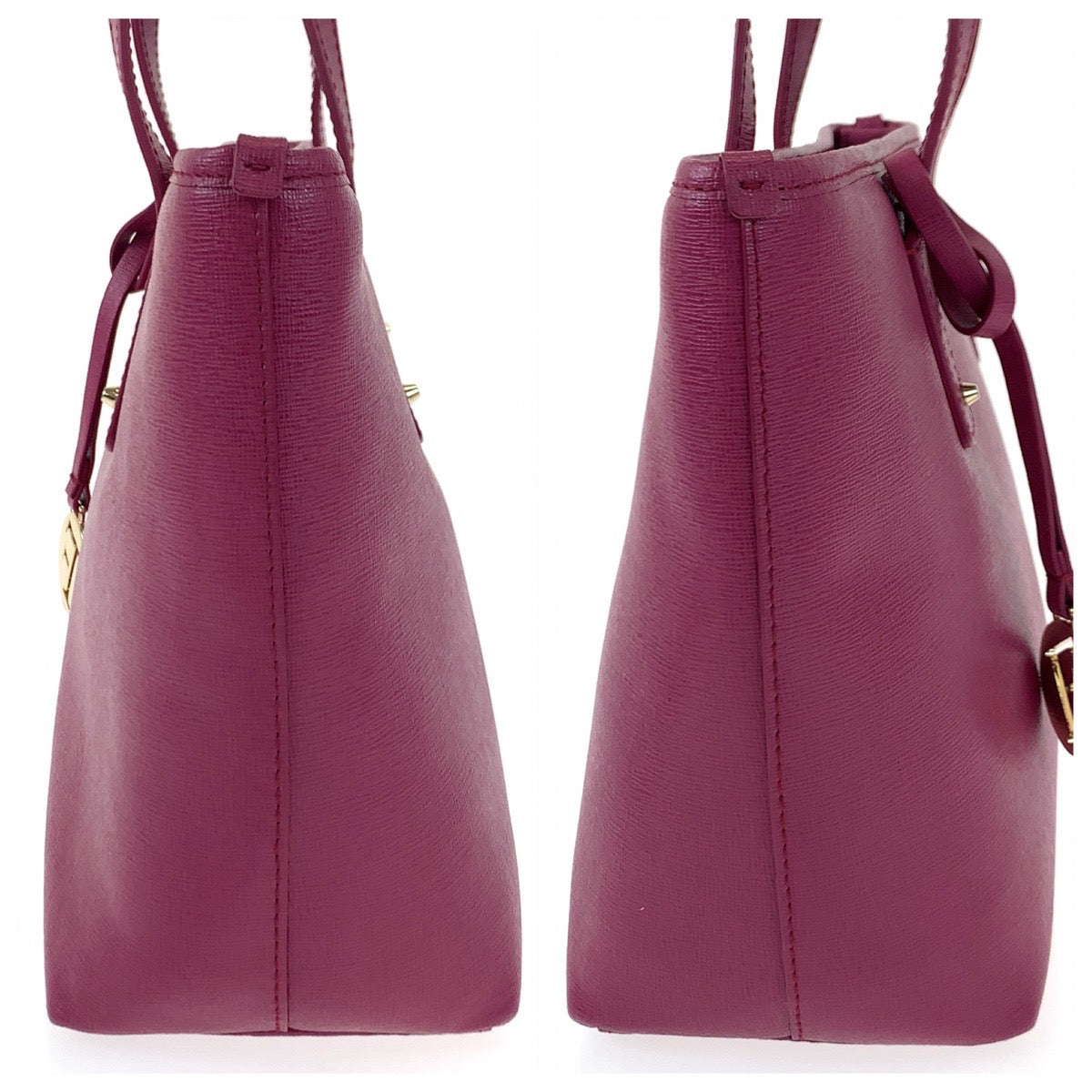 12654
Furla フルラ サリー ピンク パープル レザー トートバッグ ハンドバッグ 2way ショルダーバッグ  レディース