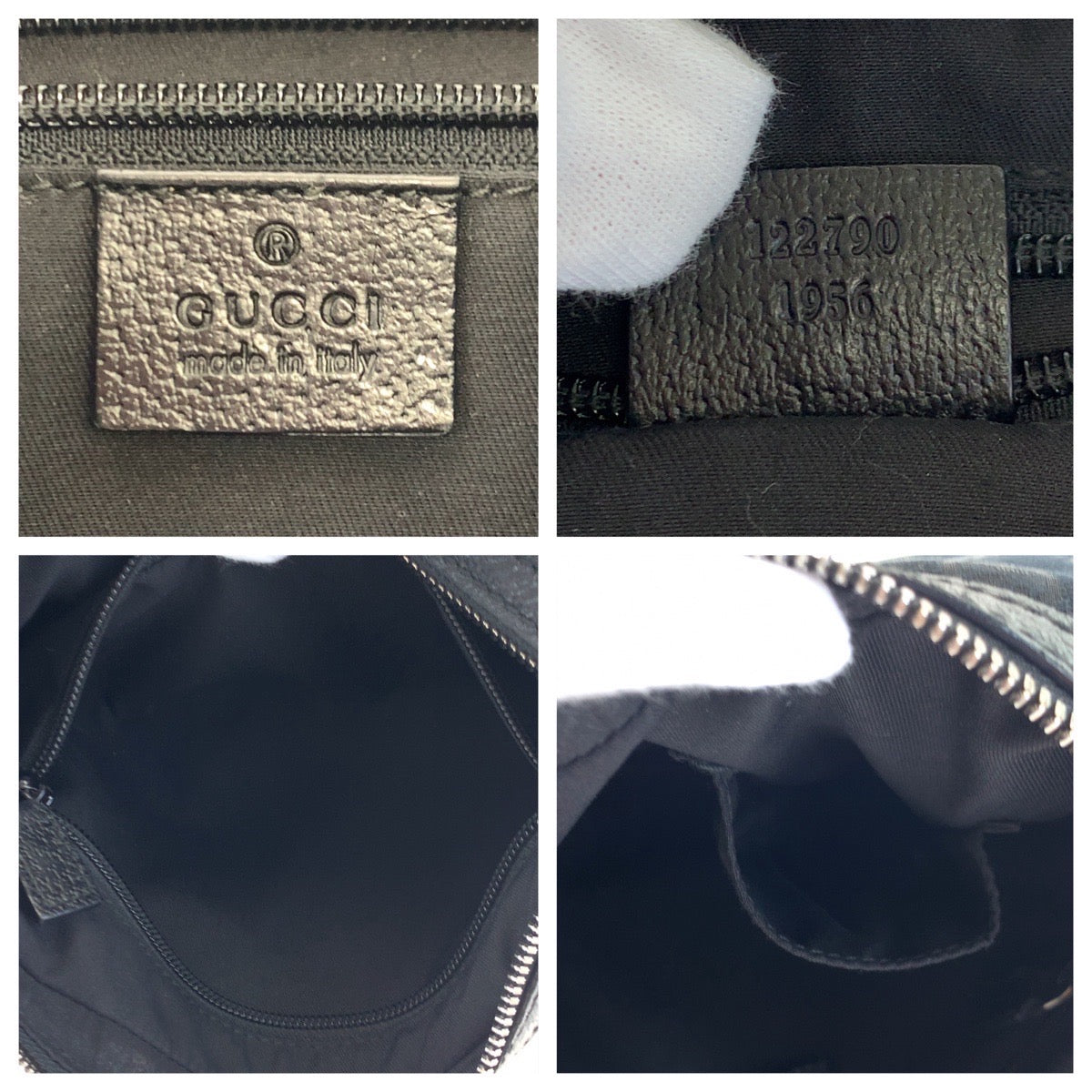 H-00346
GUCCI グッチ 男女兼用 ブラック 黒 GGキャンバス 122790 斜め掛け ショルダーバッグ メッセンジャーバッグ  レディース