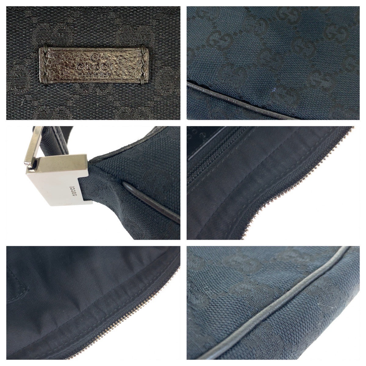 H-00346
GUCCI グッチ 男女兼用 ブラック 黒 GGキャンバス 122790 斜め掛け ショルダーバッグ メッセンジャーバッグ  レディース