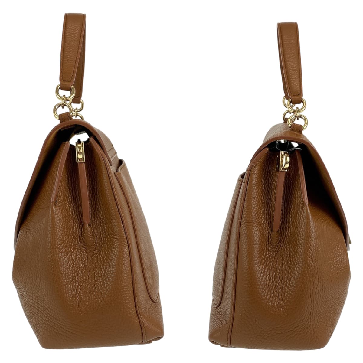 H-00348
Furla フルラ スリーク ブラウン 茶 ゴールド金具 レザー ショルダーバッグ ハンドバッグ 2way  レディース