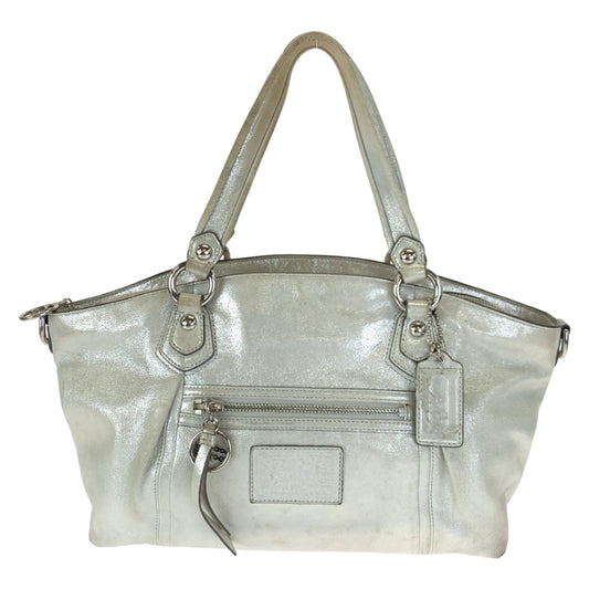 12652
COACH コーチ ポピー ホワイト シルバー金具 レザー 16285 トートバッグ ハンドバッグ ショルダーバッグ  レディース AB5