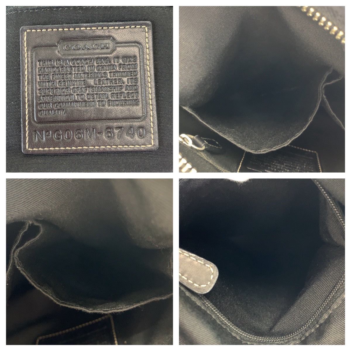 12651
COACH コーチ シグネチャー スモール ソフトダッフル ブラック シルバー金具 キャンバス / レザー 6740 ショルダーバッグ ポシェット 斜め掛け可能  レディース