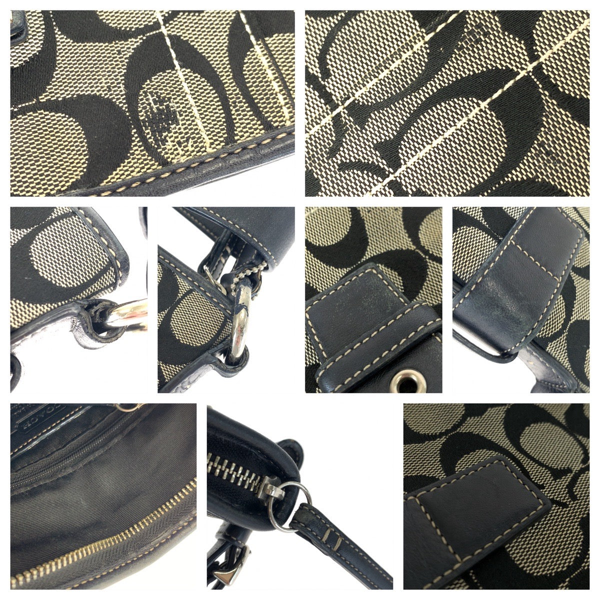 12651
COACH コーチ シグネチャー スモール ソフトダッフル ブラック シルバー金具 キャンバス / レザー 6740 ショルダーバッグ ポシェット 斜め掛け可能  レディース