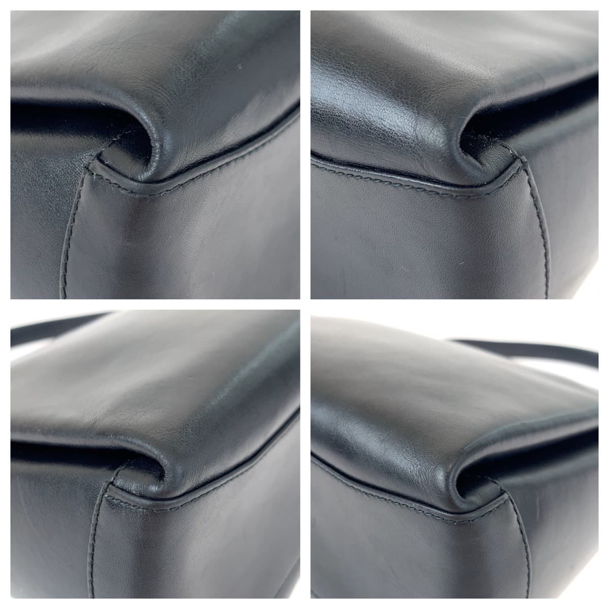 10263
GUCCI グッチ ヴィンテージ オールドグッチ ターンロック ミラー付き ブラック 黒 ゴールド金具 レザー 000 46 0025 ハンドバッグ ショルダーバッグ  レディース