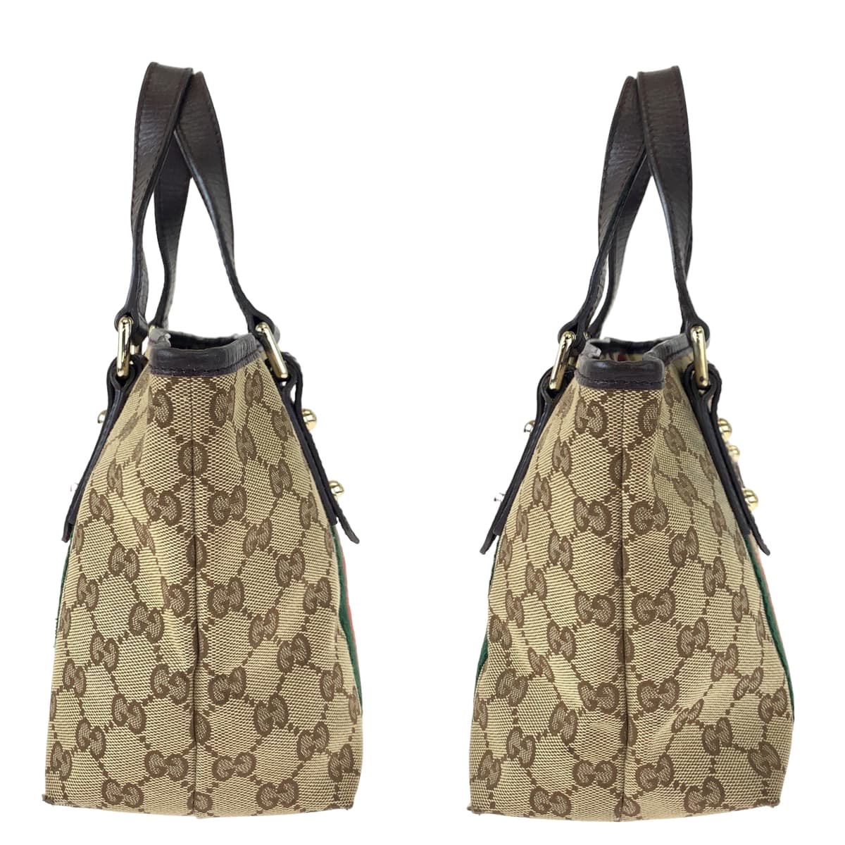 H-00354
GUCCI グッチ シェリーライン ブラウン 茶 GGキャンバス 139261 ハンドバッグ トートバッグ  レディース