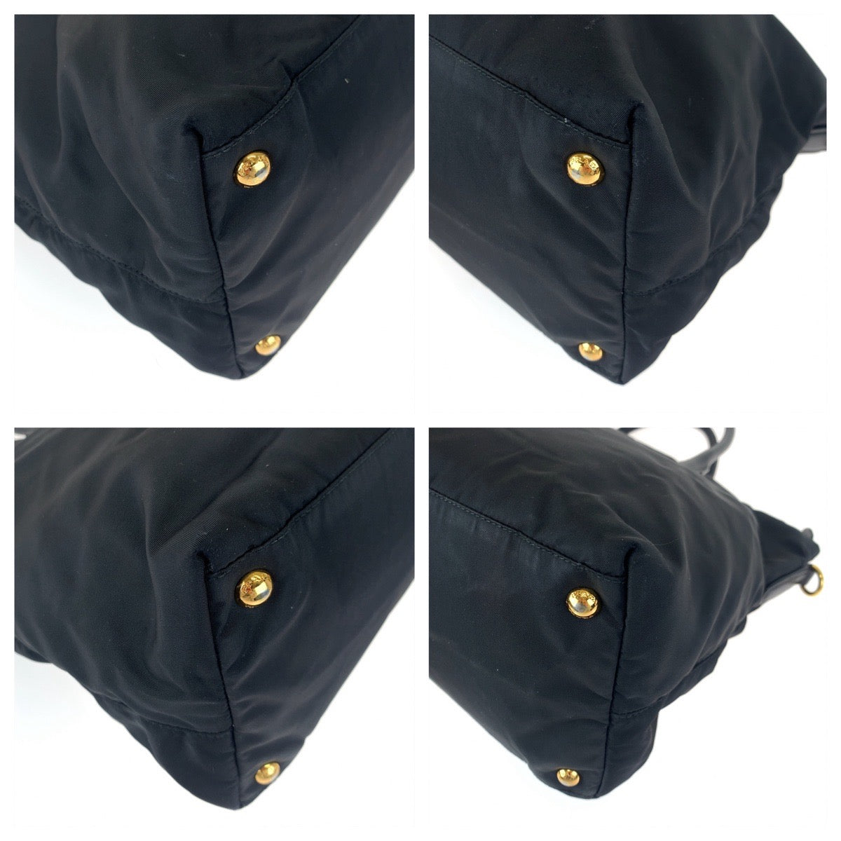 10267
PRADA プラダ テスートナイロン サフィアーノレザー 男女兼用 ブラック 黒 ナイロン / レザー トートバッグ ハンドバッグ ショルダーバッグ  レディース