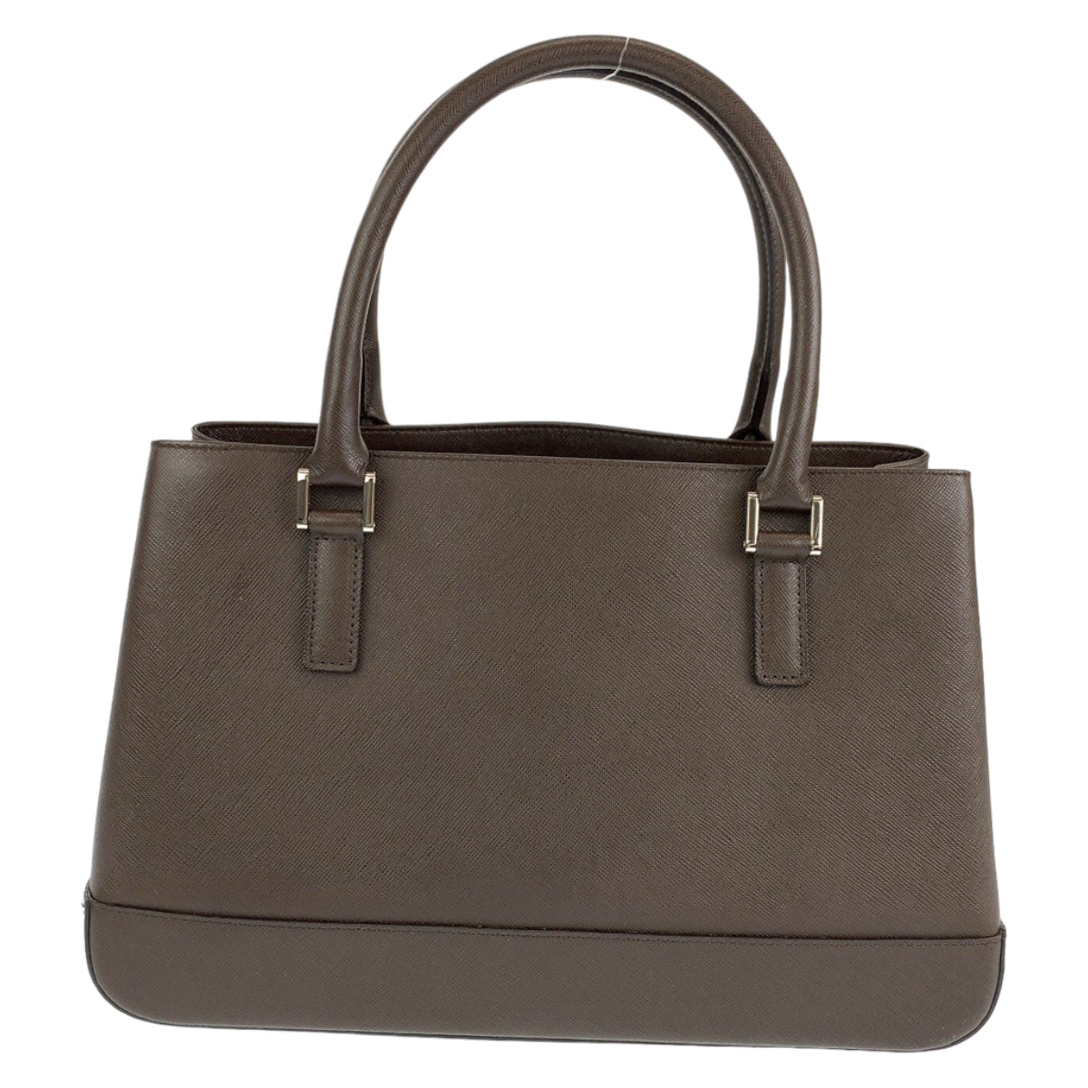 10268
BURBERRY バーバリー 中チェック柄 ブラウン レザー ハンドバッグ トートバッグ  レディース