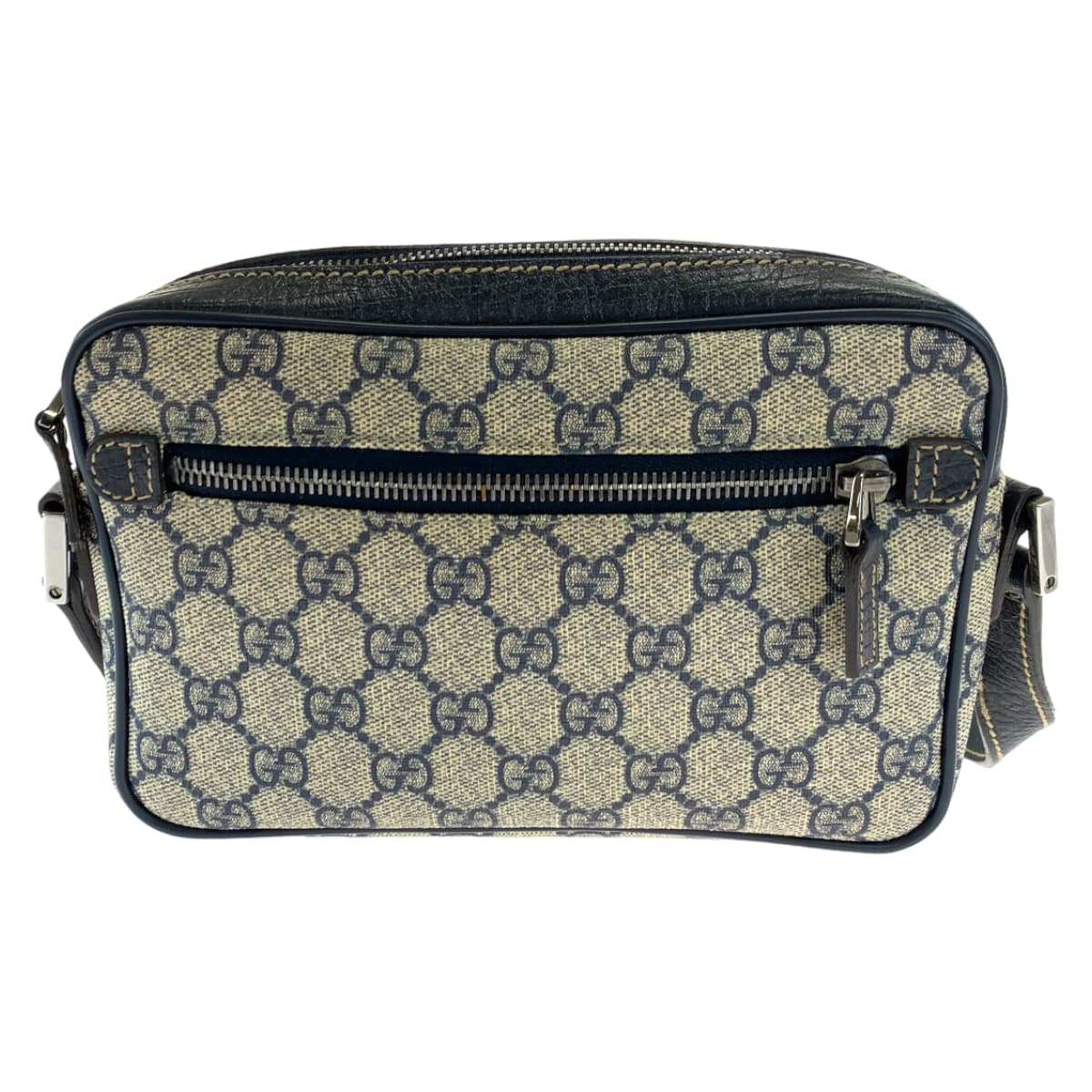 H-00363
GUCCI グッチ シェリー ウェビング 男女兼用 ネイビー 紺 GGスプリームキャンバス 162910 斜め掛け ショルダーバッグ メッセンジャーバッグ  レディース