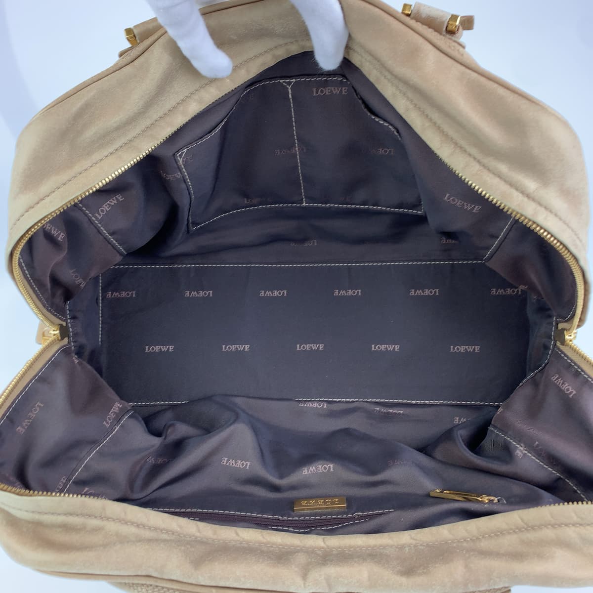 H-00370
LOEWE ロエベ アナグラム アマソナ36 ゴールド 金 ゴールド金具 レザー ハンドバッグ トートバッグ  レディース