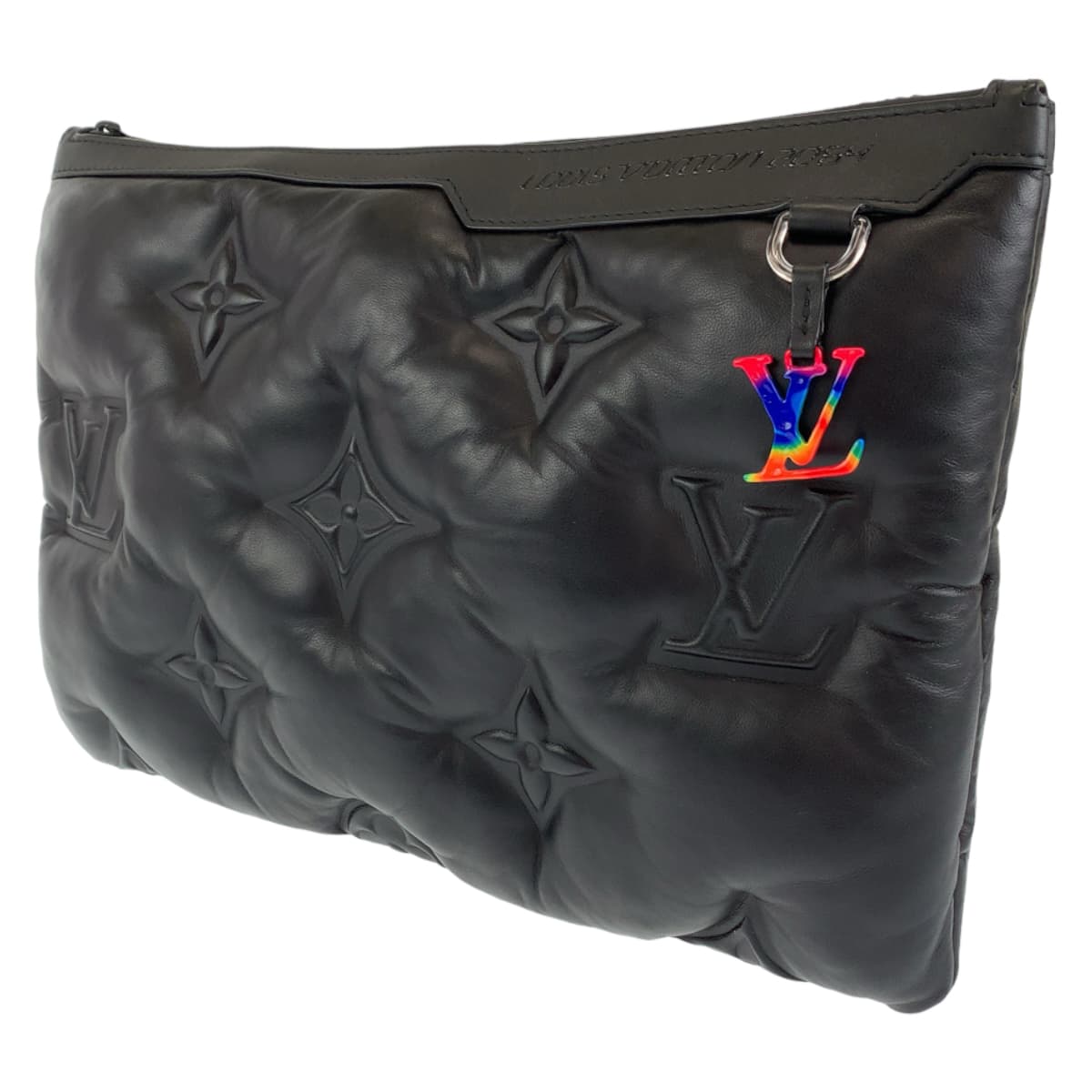 H-00377
LOUIS VUITTON ルイヴィトン モノグラム ポシェット A4 ノワール ブラック 黒 マルチカラー ラムスキン M68775 クラッチバッグ セカンドバッグ  メンズ