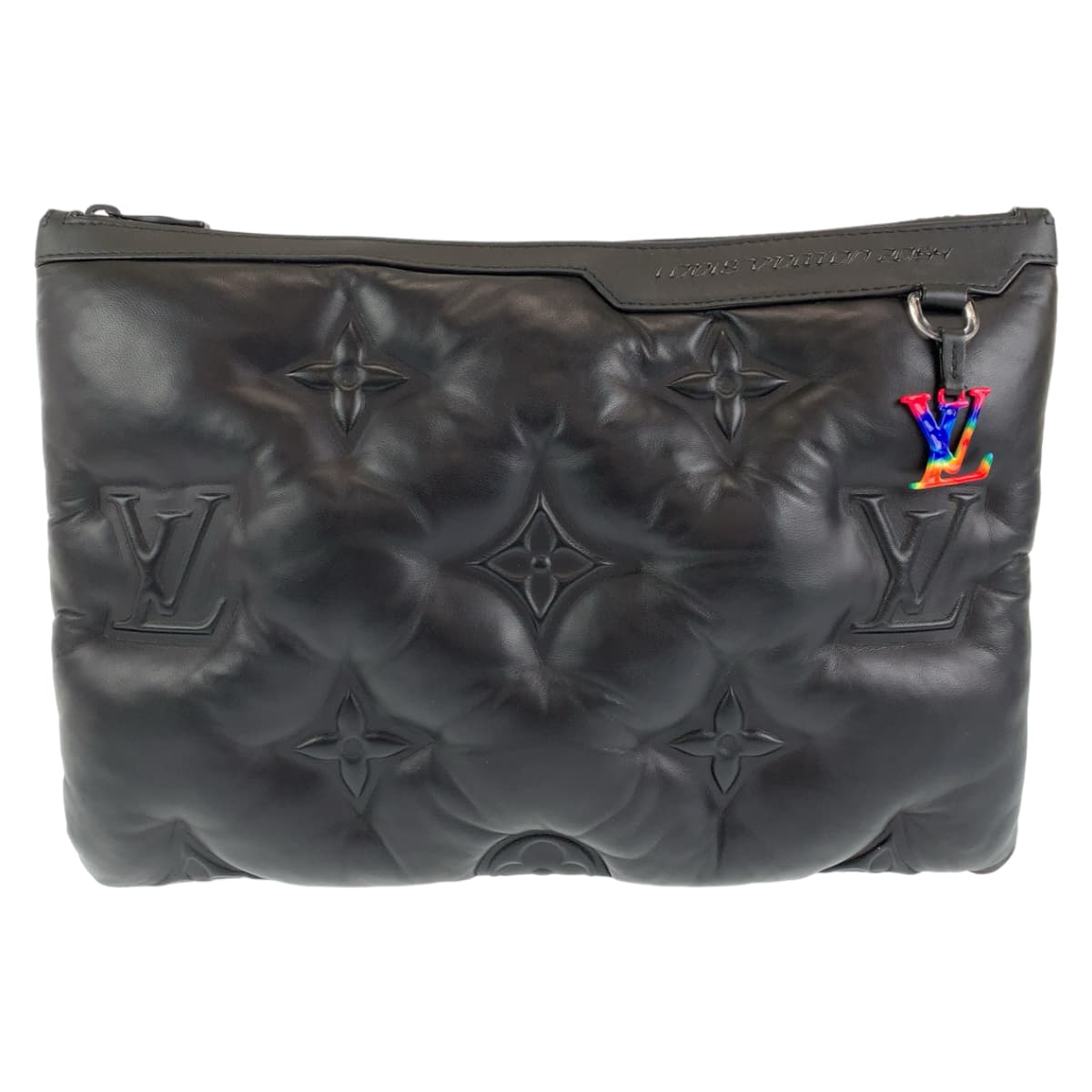 H-00377
LOUIS VUITTON ルイヴィトン モノグラム ポシェット A4 ノワール ブラック 黒 マルチカラー ラムスキン M68775 クラッチバッグ セカンドバッグ  メンズ