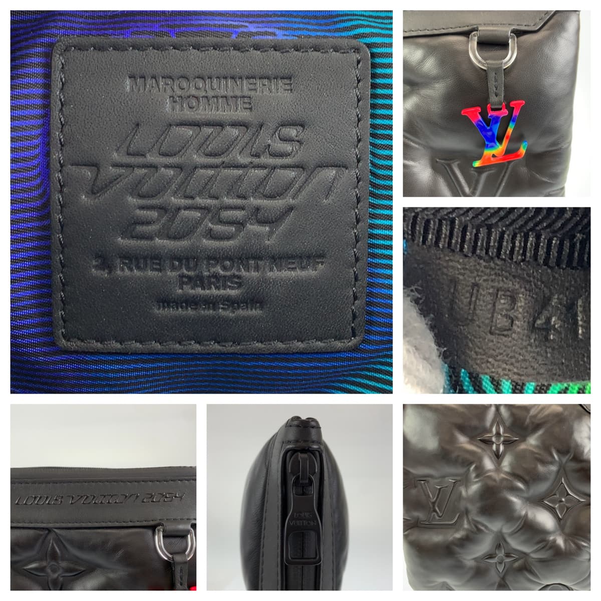 H-00377
LOUIS VUITTON ルイヴィトン モノグラム ポシェット A4 ノワール ブラック 黒 マルチカラー ラムスキン M68775 クラッチバッグ セカンドバッグ  メンズ