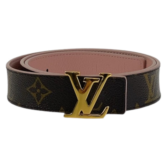 H-00381
LOUIS VUITTON ルイヴィトン モノグラム サンチュール イニシャル ブラウン 茶色 ピンク ゴールド金具 PVC M9052 ベルト バッグルベルト  レディース