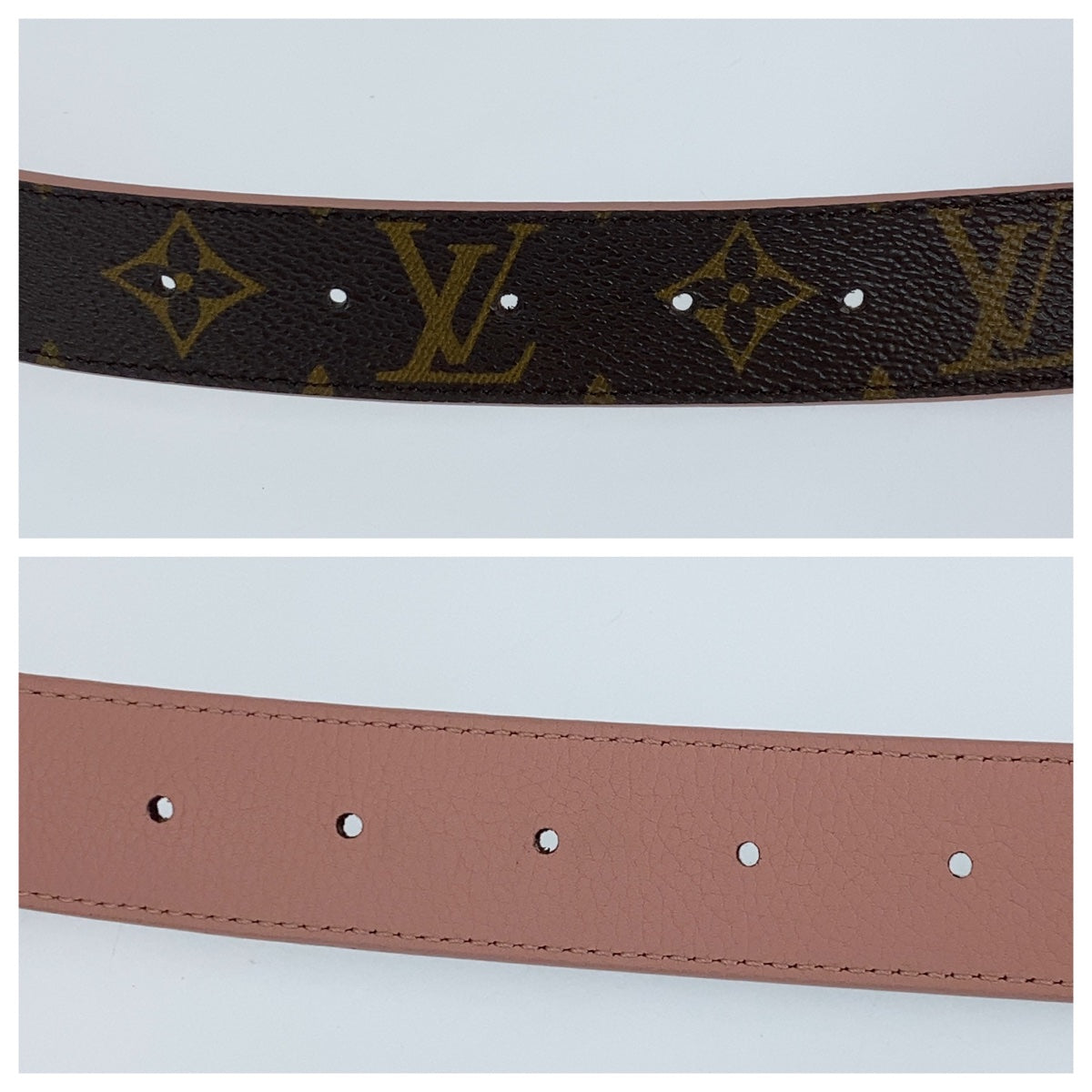 H-00381
LOUIS VUITTON ルイヴィトン モノグラム サンチュール イニシャル ブラウン 茶色 ピンク ゴールド金具 PVC M9052 ベルト バッグルベルト  レディース