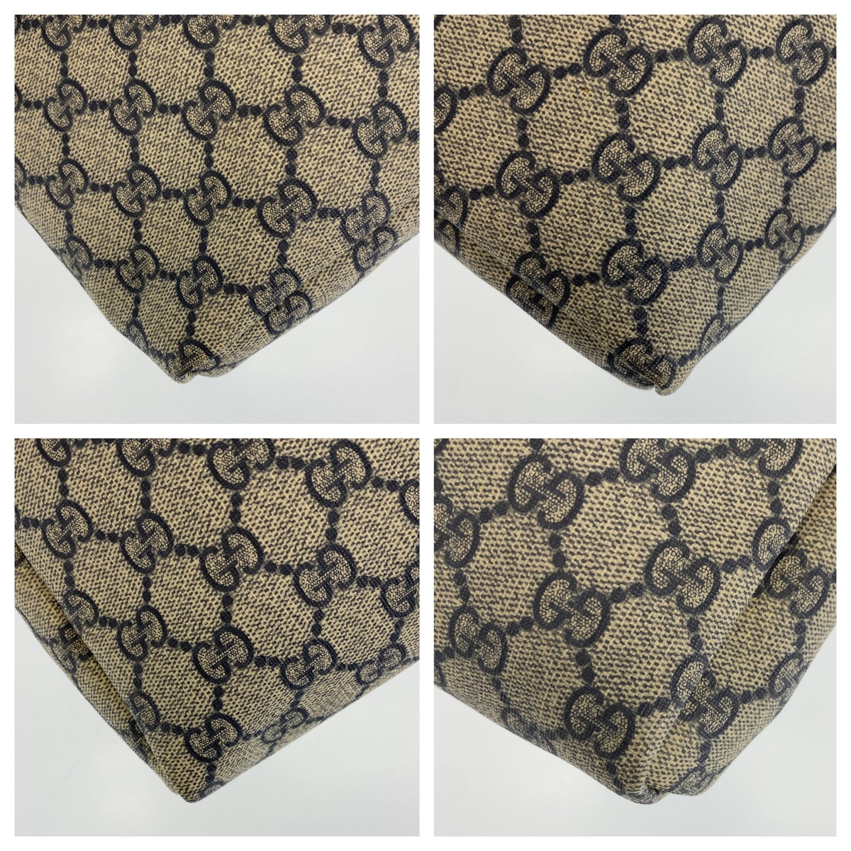 H-00383
GUCCI グッチ GGスプリーム 男女兼用 ネイビー 紺 ブラウン シルバー金具 PVC 22366 斜め掛け ショルダーバッグ メッセンジャーバッグ  メンズ
