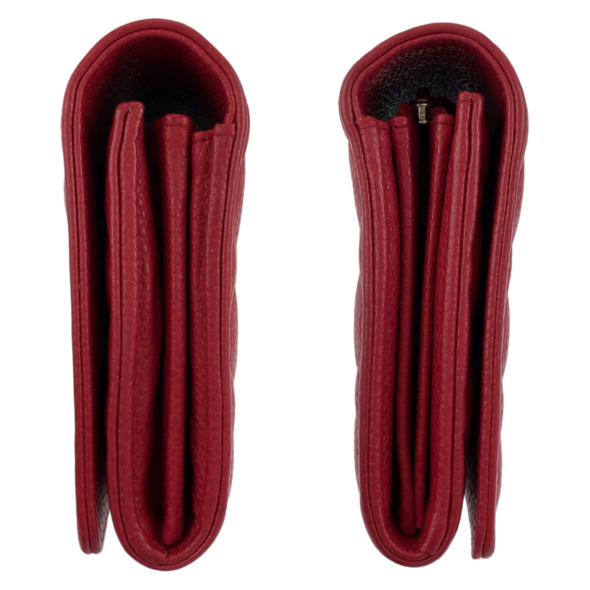 10284
CHANEL シャネル マトラッセ ココマーク レッド シルバー金具 キャビアスキン 長財布 ロングウォレット  レディース