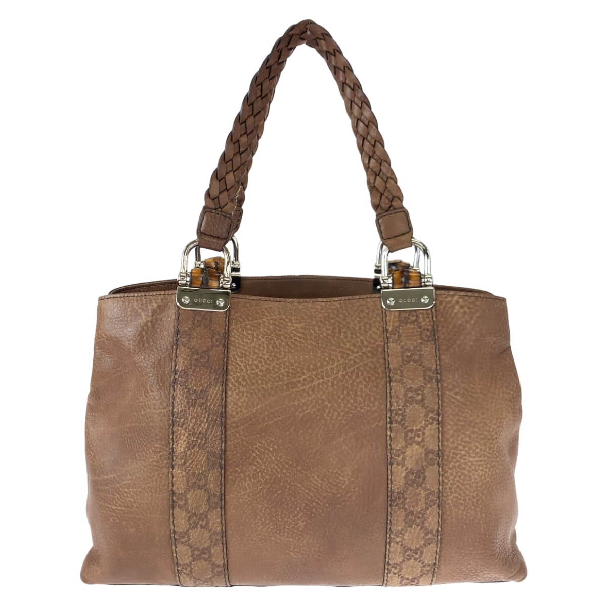 H-00391
GUCCI グッチ バンブー バー ブラウン 茶 レザー 232947 ショルダーバッグ トートバッグ  メンズ