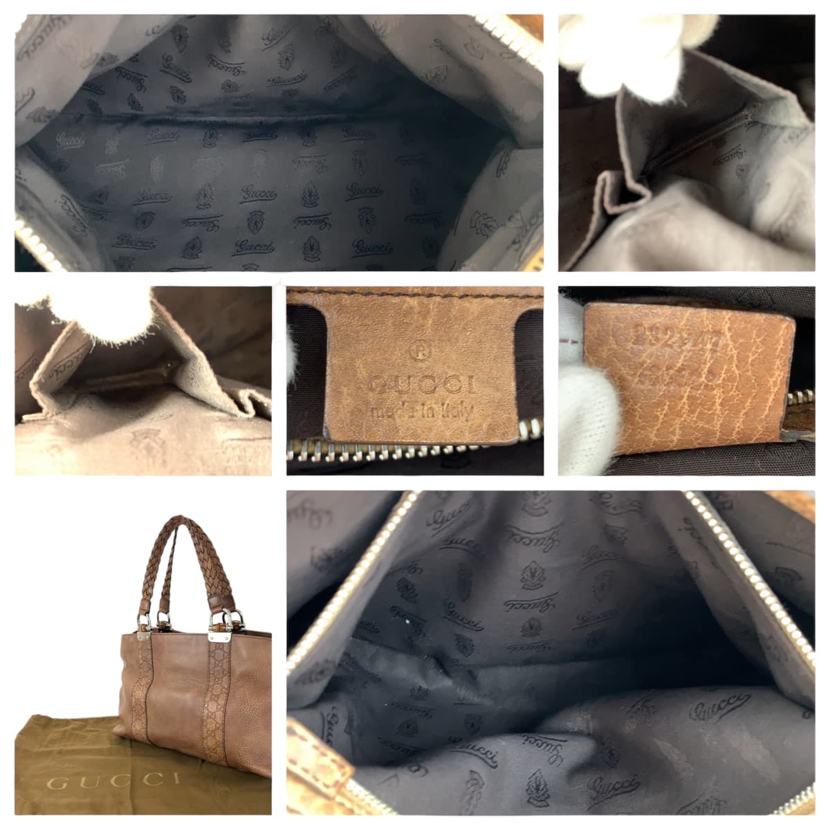 H-00391
GUCCI グッチ バンブー バー ブラウン 茶 レザー 232947 ショルダーバッグ トートバッグ  メンズ