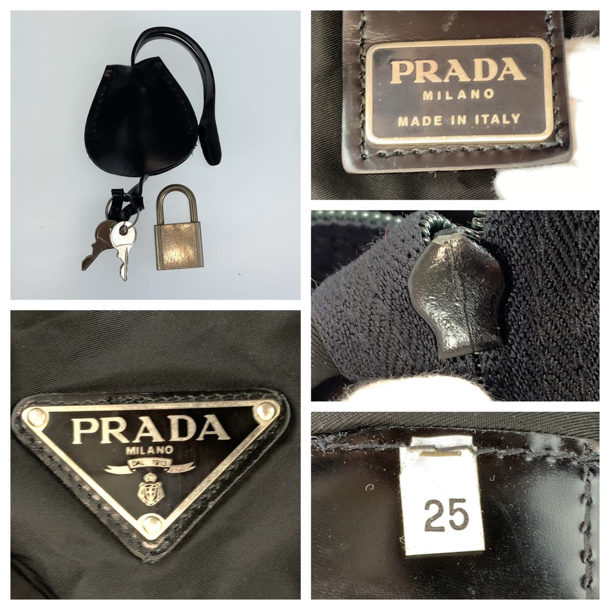 H-00392
PRADA プラダ テスート 男女兼用 ブラック 黒 シルバー金具 ナイロン ボストンバッグ 旅行バッグ  メンズ
