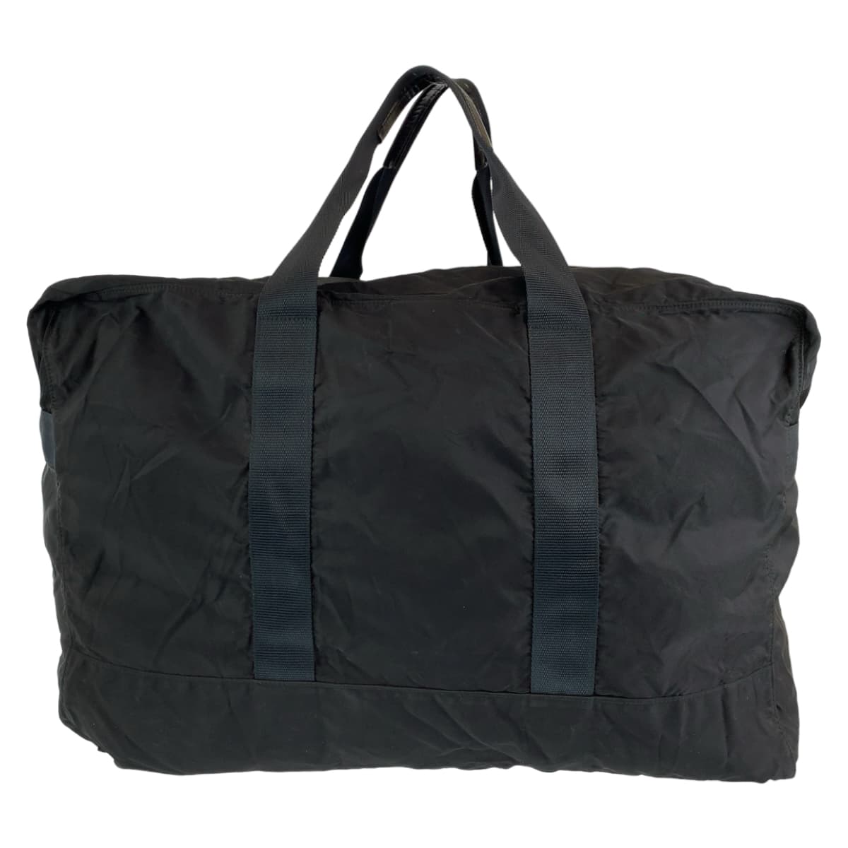 H-00392
PRADA プラダ テスート 男女兼用 ブラック 黒 シルバー金具 ナイロン ボストンバッグ 旅行バッグ  メンズ