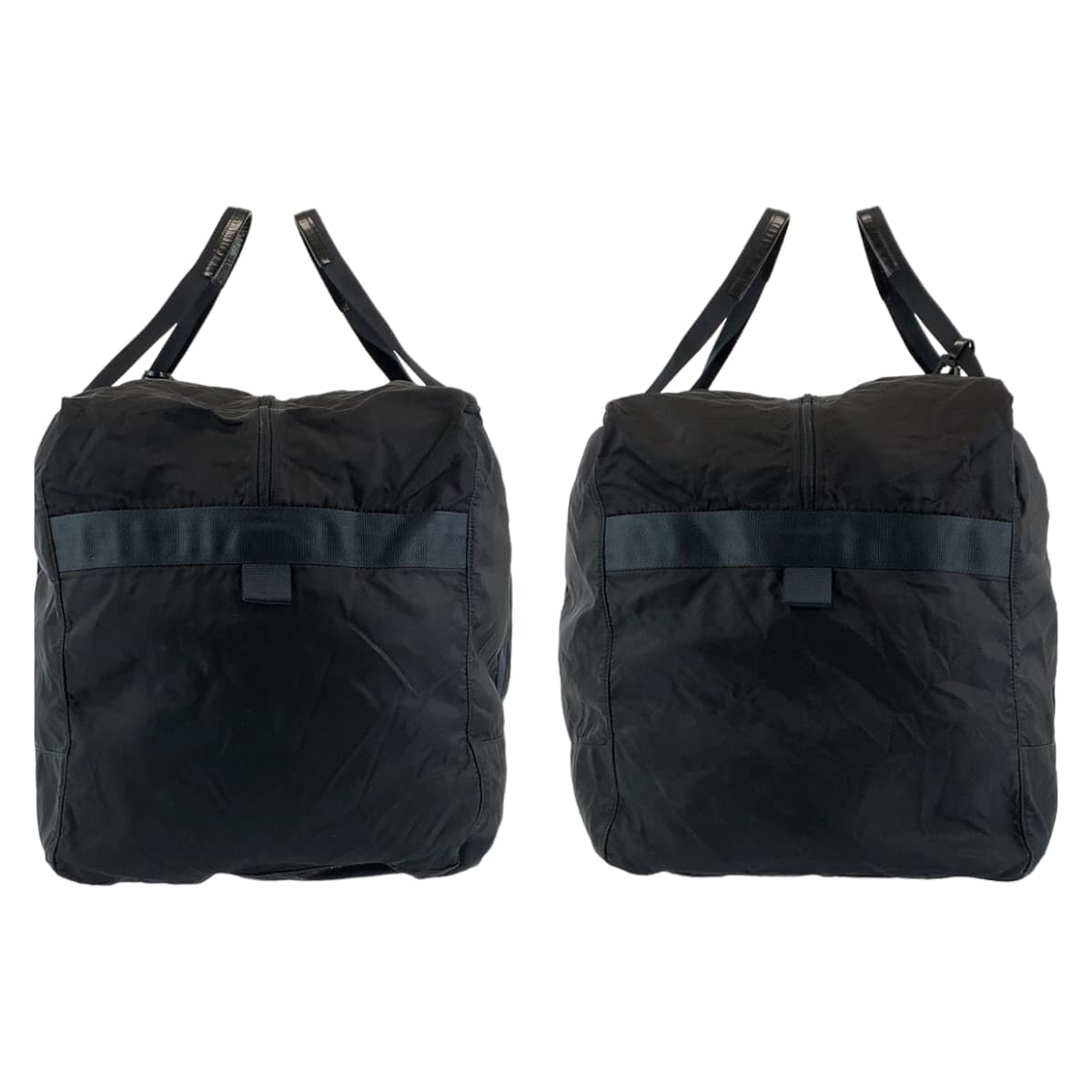 H-00392
PRADA プラダ テスート 男女兼用 ブラック 黒 シルバー金具 ナイロン ボストンバッグ 旅行バッグ  メンズ