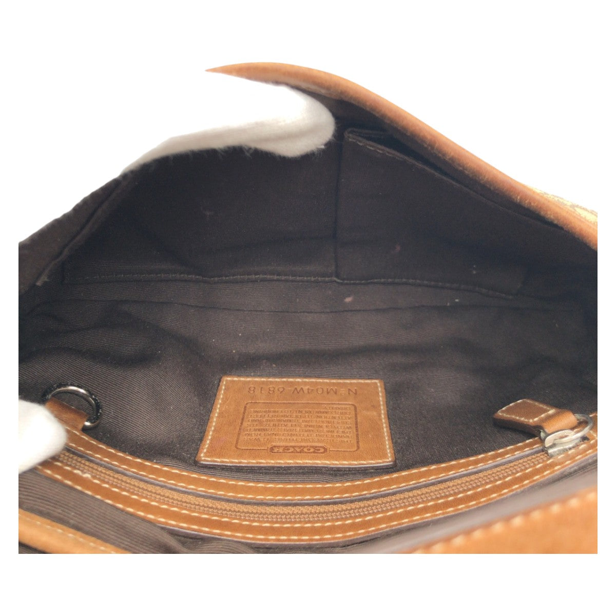 COACH コーチ シグネチャー ソーホー ブラウン 茶 シルバー金具 キャンバス 6818 ハンドバッグ 肩掛け  レディース