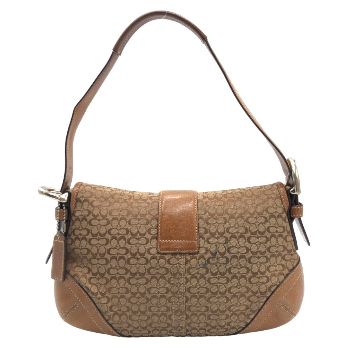 COACH コーチ シグネチャー ソーホー ブラウン 茶 シルバー金具 キャンバス 6818 ハンドバッグ 肩掛け  レディース