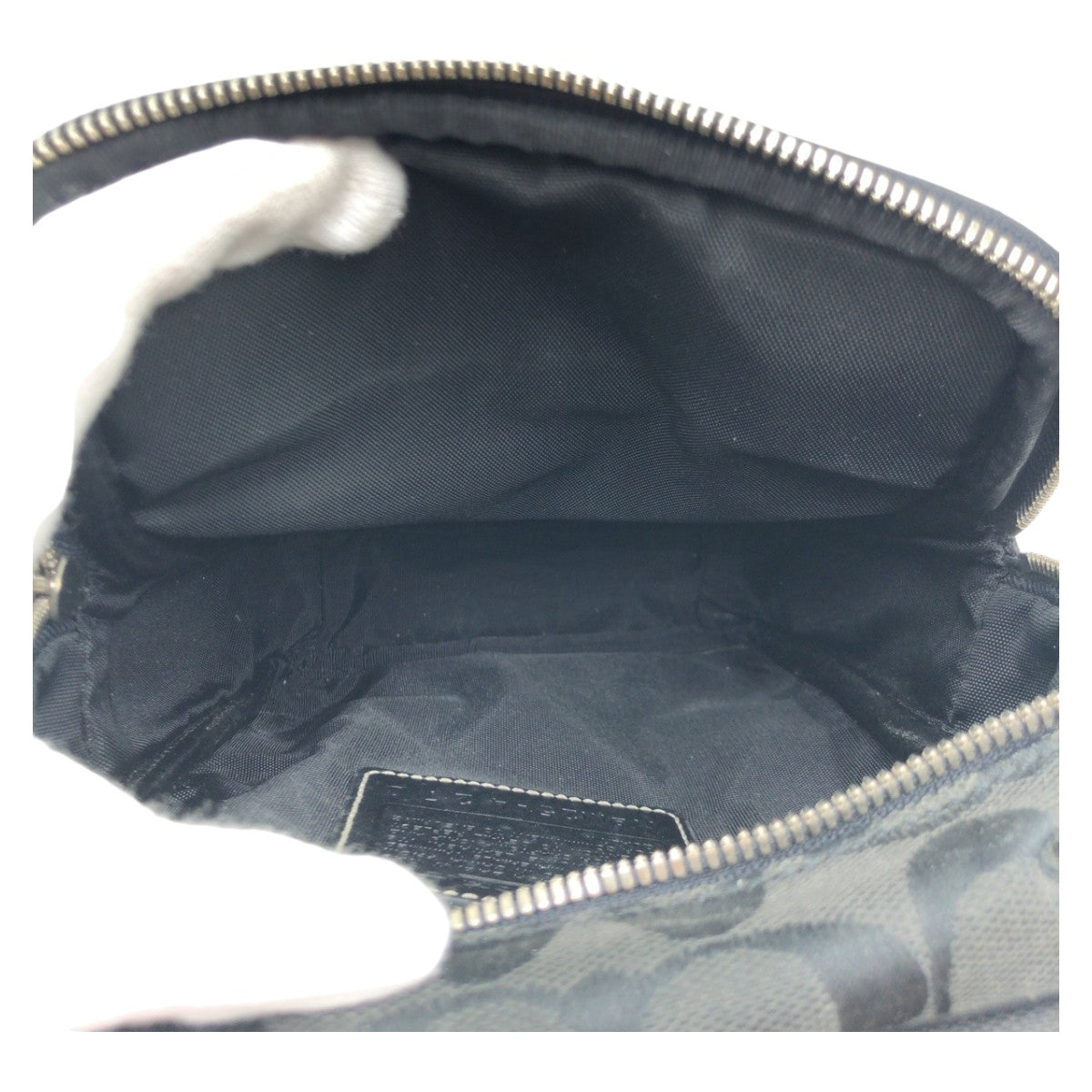 COACH コーチ シグネチャー 男女兼用 ブラック 黒 シルバー金具 キャンバス 4270 ショルダーバック 斜め掛け  レディース
