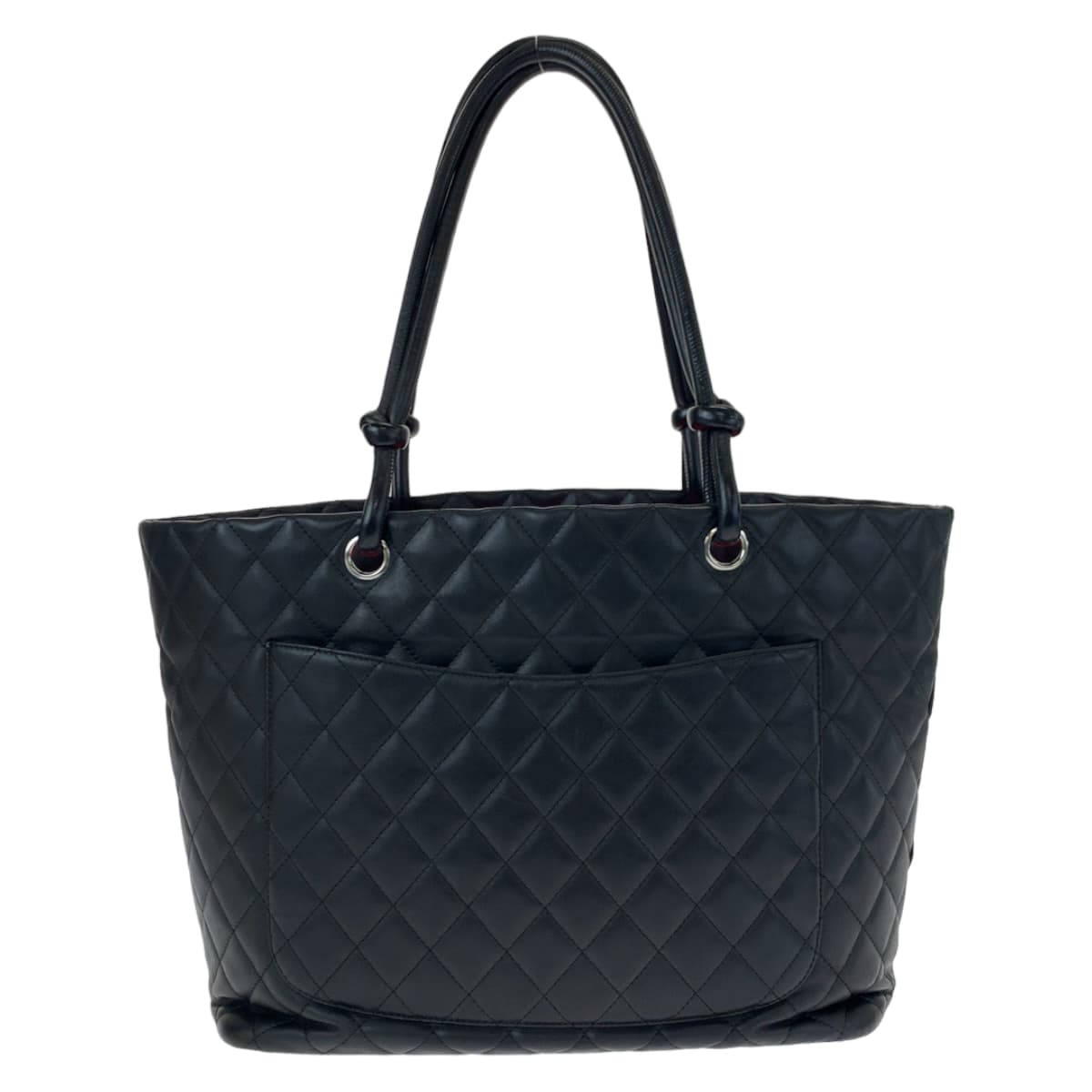 CHANEL シャネル ヴィンテージ カンボンライン GM ココマーク ブラック 黒  ラムスキン トートバッグ 肩掛け  レディース