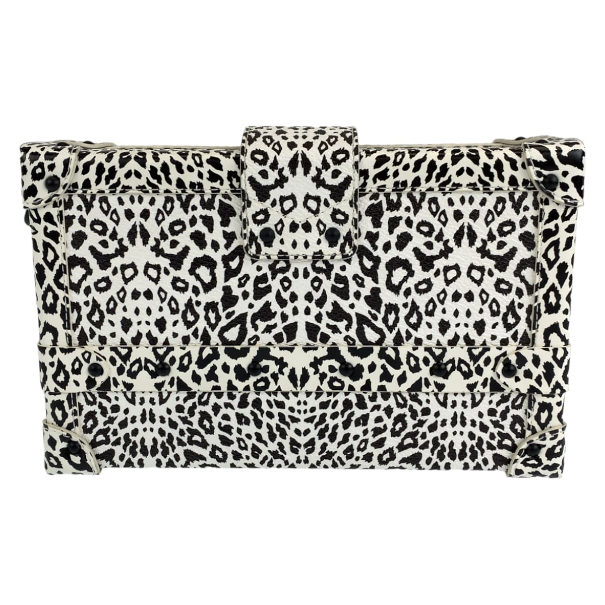 10289
LOUIS VUITTON ルイヴィトン プティットマル ダルメシアン ネザーフェザー ホワイト ブラック レザー ショルダーバッグ ミニトランク  レディース