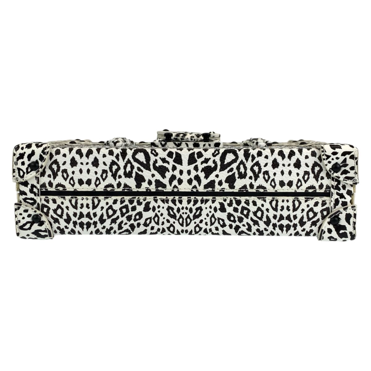 10289
LOUIS VUITTON ルイヴィトン プティットマル ダルメシアン ネザーフェザー ホワイト ブラック レザー ショルダーバッグ ミニトランク  レディース